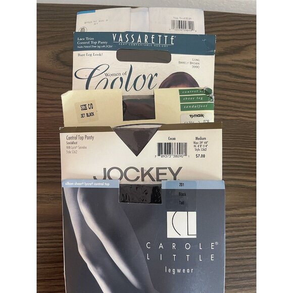 Vintage Lot of 11 Pair Pantyhose Nylons Mixed Lot Evan Picone Brown Sugar Hanes - Picture 3 of 5